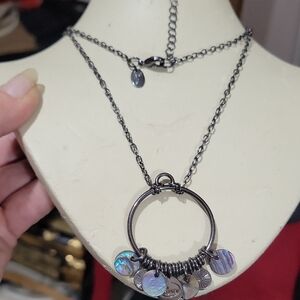 Lia Sophia Necklace with Abalone Accents 22"